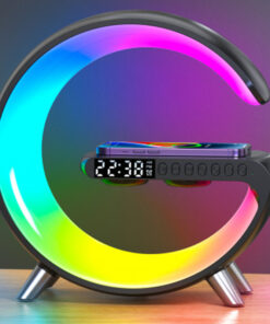 New Intelligent G Shaped LED Lamp Bluetooth Speake Wireless Charger Atmosphere Lamp App Control For Bedroom Home Decor